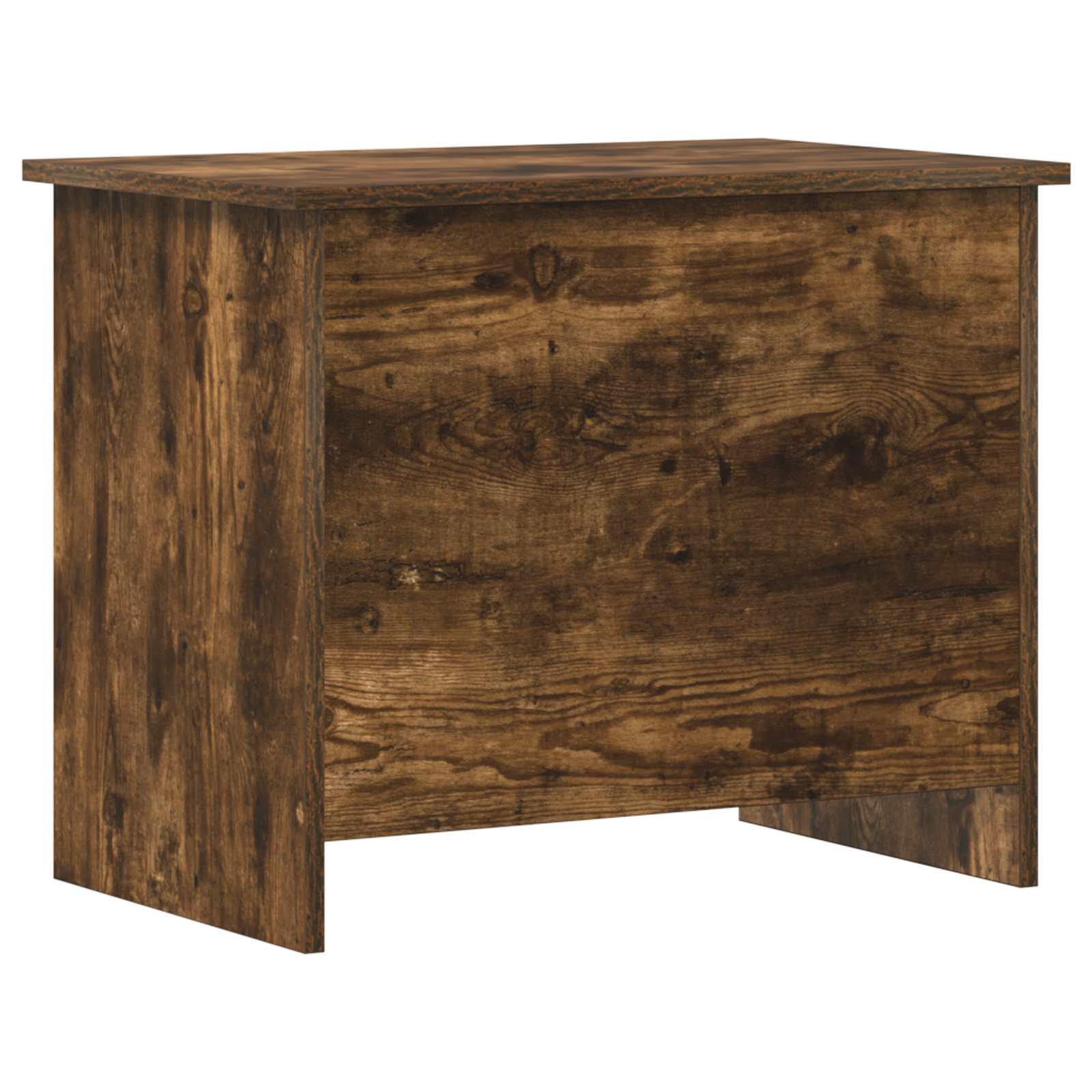 Opbevaringskiste Røget eg 60 x 40 x 50 cm Konstrueret træ billede
