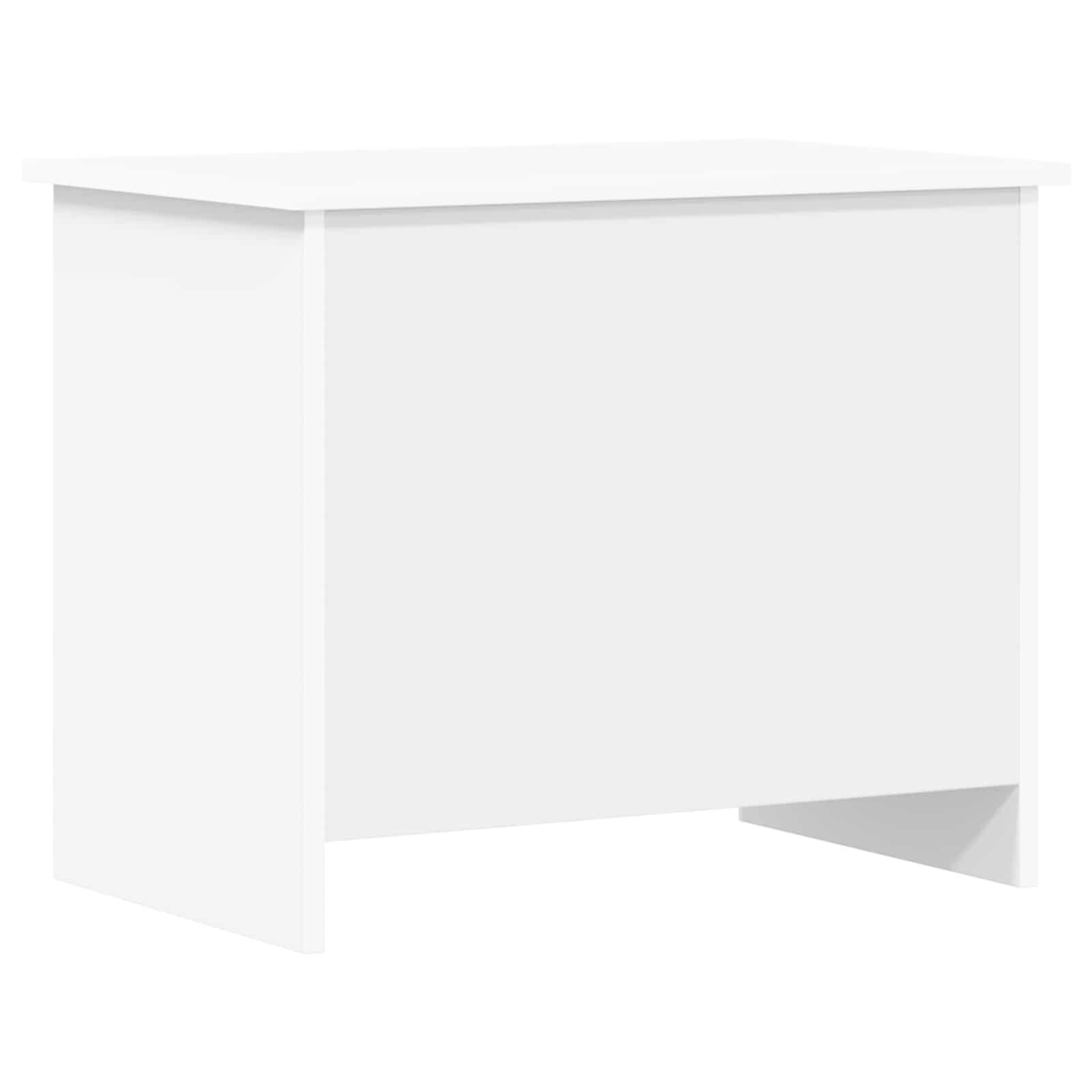 Opbevaringskiste Hvid 60 x 40 x 50 cm Konstrueret træ billede