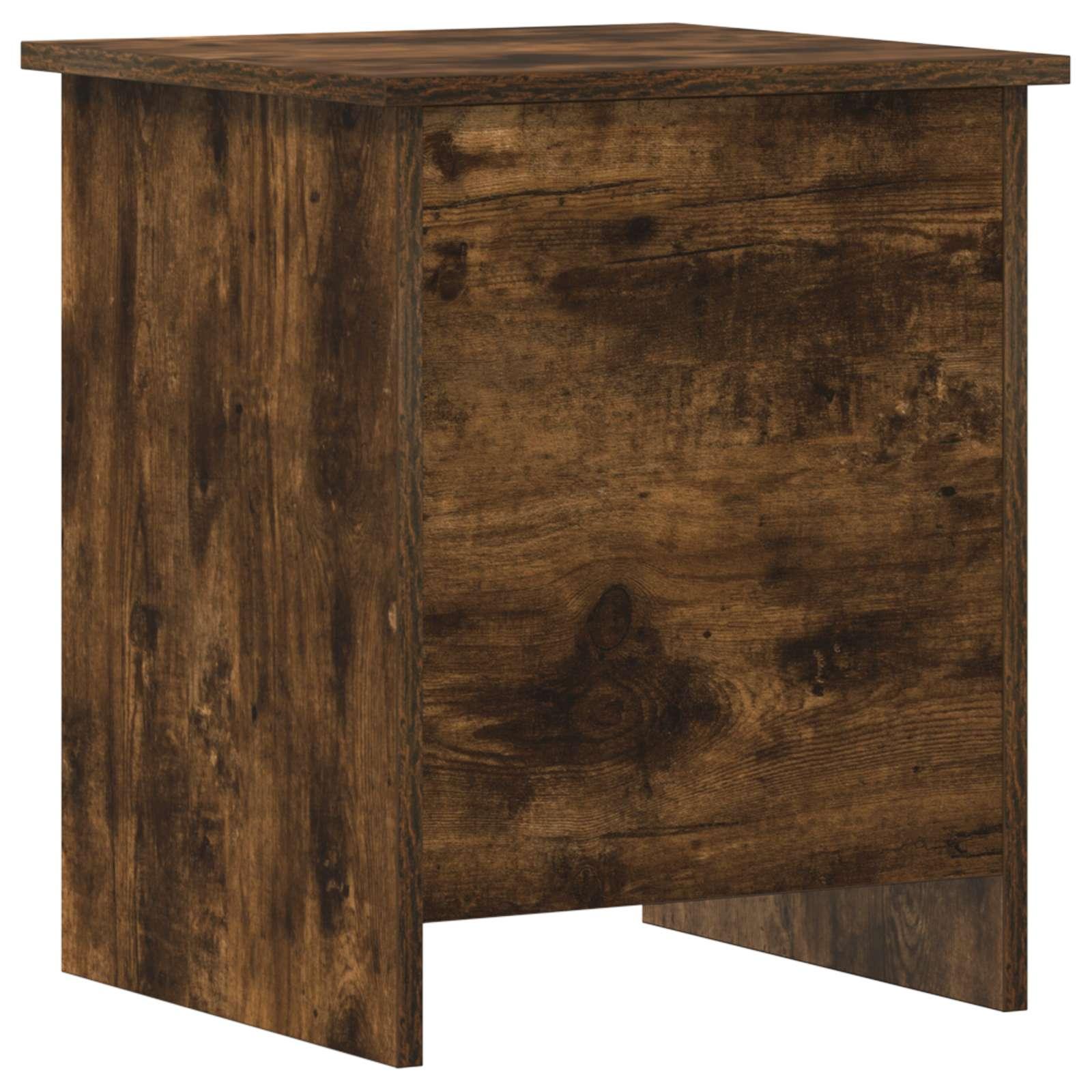 Opbevaringskiste Røget eg 40 x 40 x 50 cm Konstrueret træ billede