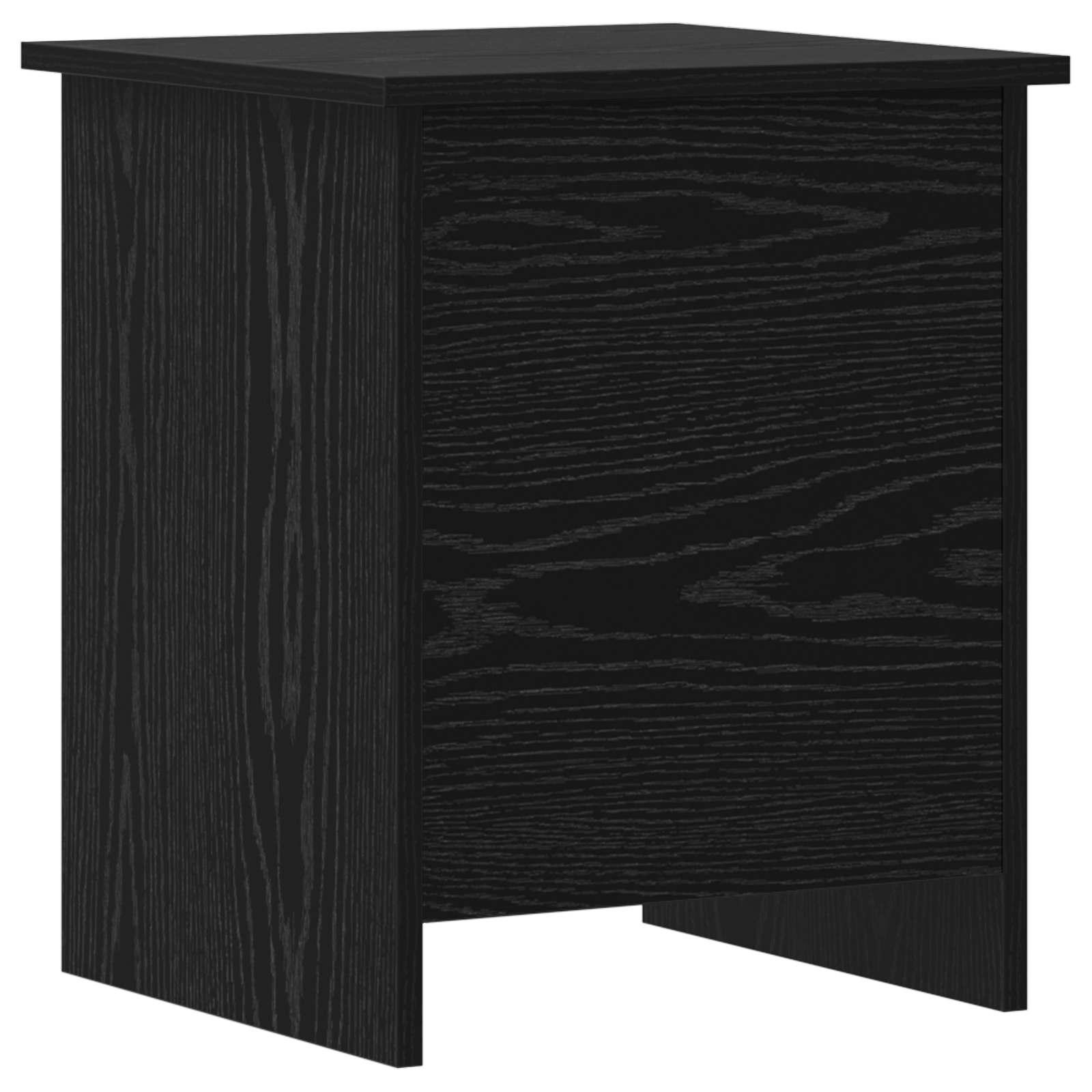 Opbevaringskiste Sort eg 40 x 40 x 50 cm Konstrueret træ billede