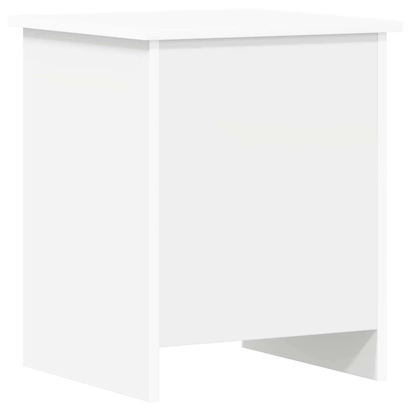 Opbevaringskiste Hvid 40 x 40 x 50 cm Konstrueret træ billede