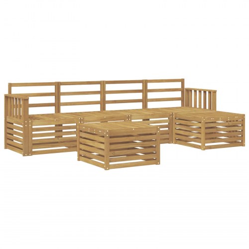 Udendørs sofagruppe 6 stk Hvid 59 x 59 x 37 cm