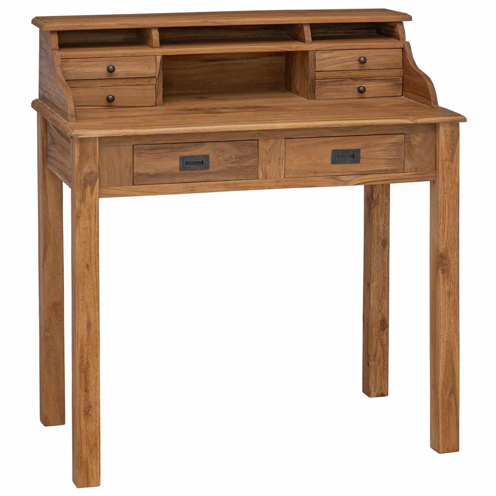 Skrivebord Naturfarvet 89,5 x 49,5 x 100 cm Massiv Teaktræ billede