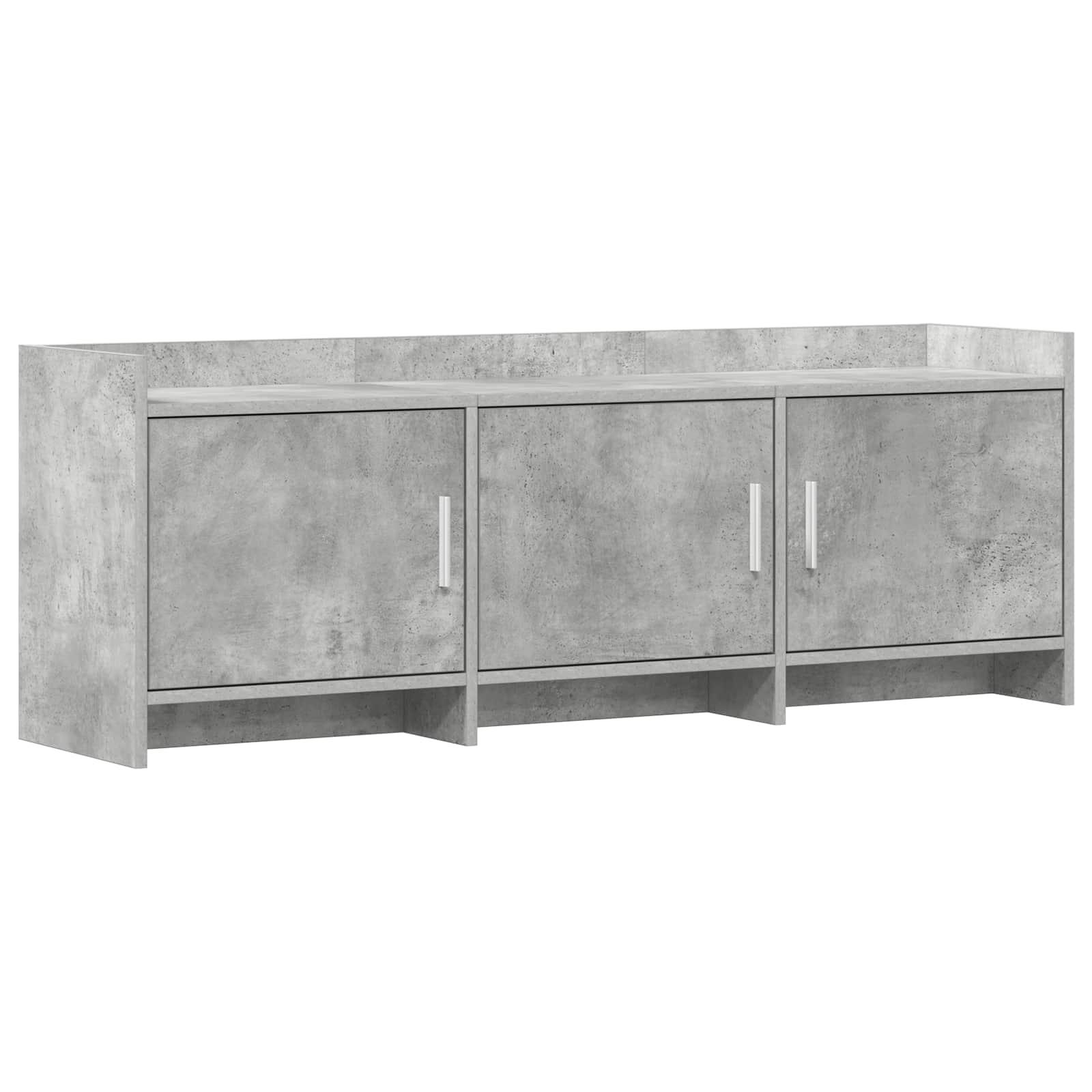 TV-skab i betongrå - konstrueret træ, 130 × 33 × 47 cm billede