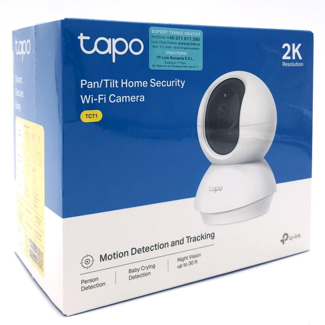 TP-Link Tapo TC71 pan/tilt Wi‑Fi overvågningskamera 2K (2304 × 1296)