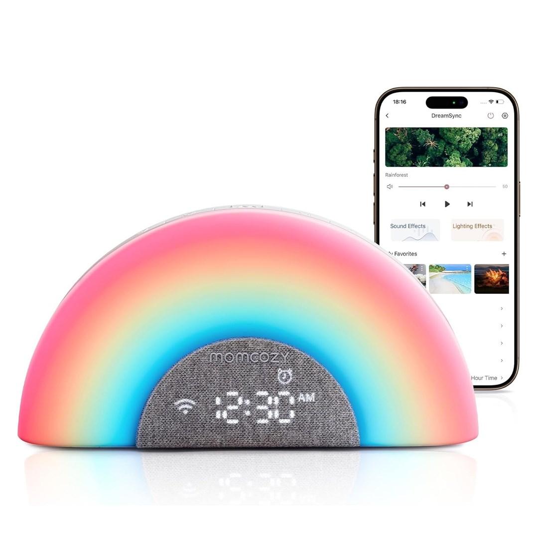 Momcozy WN05 Rainbow hvid støj-maskine - Grå billede