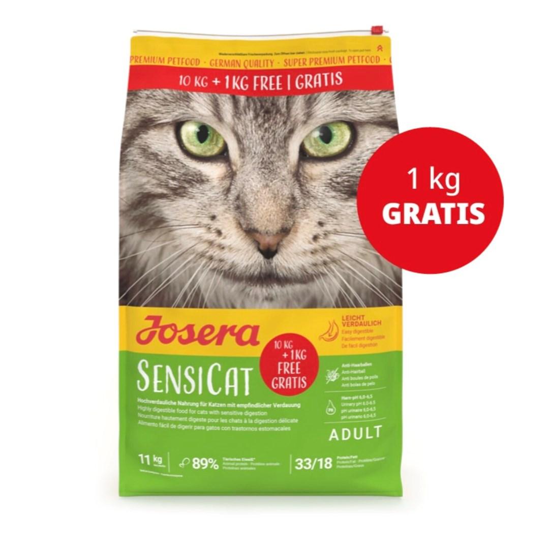 JOSERA Sensicat tørfoder til kat - 10 kg + 1 kg gratis (11 kg) billede