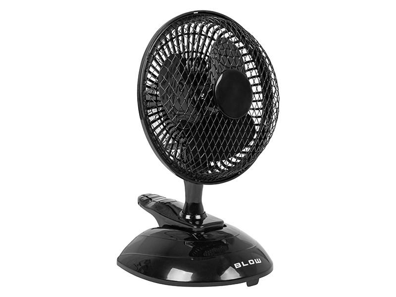 BLOW bordventilator 15 cm med klips - 25 W, sort billede