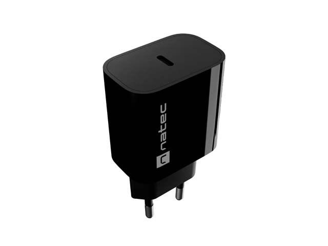 Natec Ribera vægoplader 20 W - 1x USB-C, sort billede