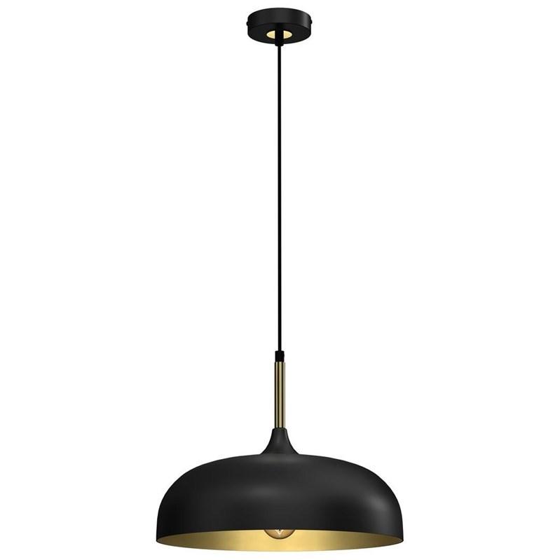 Loftlampe pendel Volos - E27, sort/guld billede