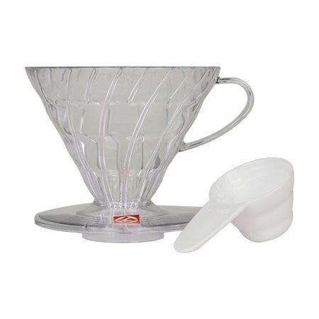 Hario V60-02 klar plast pour-over kaffetragt