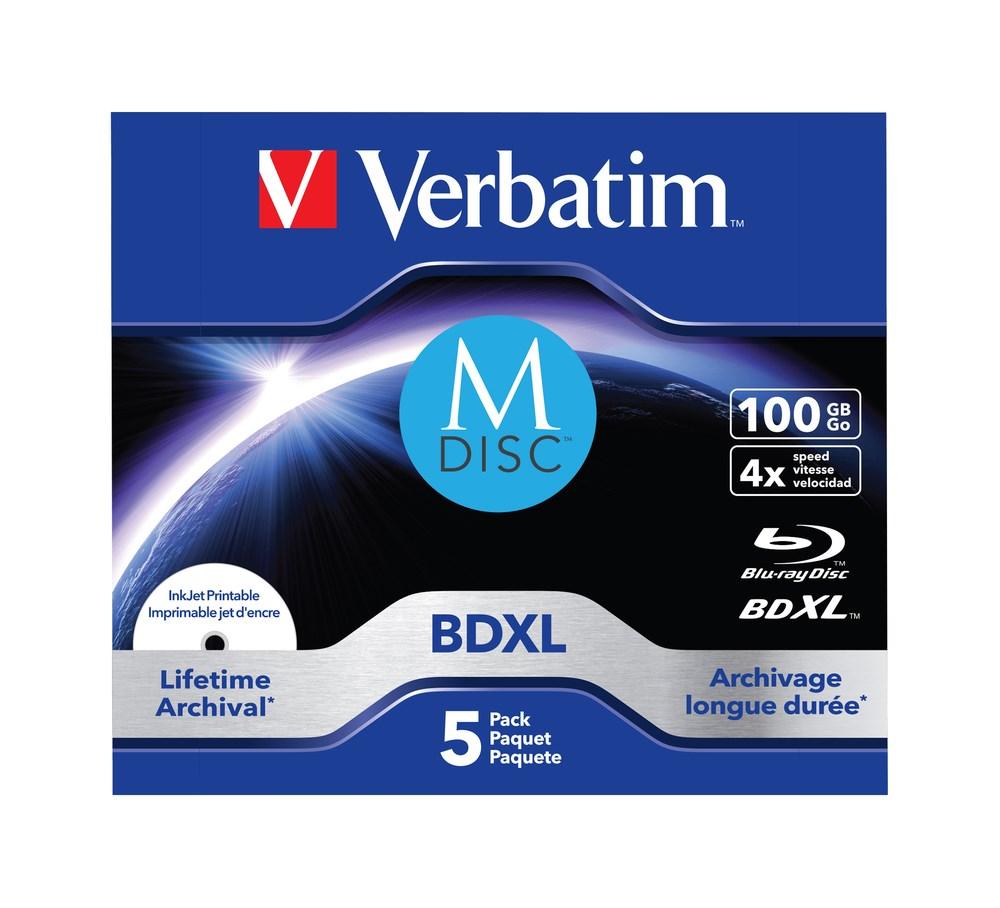 Verbatim BDXL Blu-ray M-DISC 100 GB - 5 stk. billede