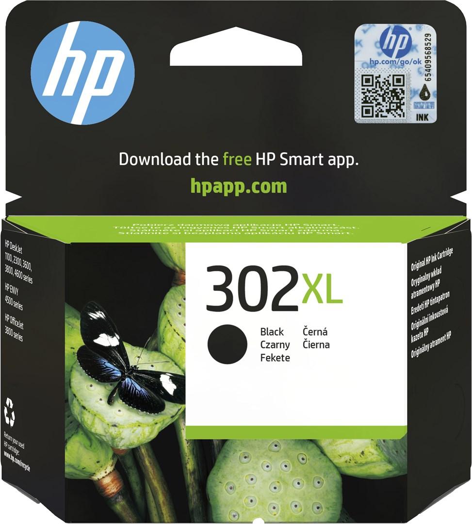 HP 302XL høj kapacitet blækpatron - sort (original) billede