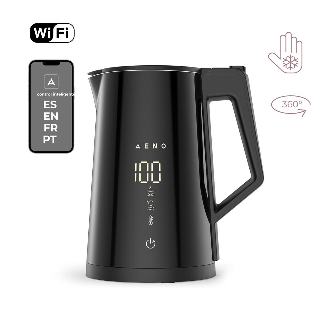 AENO EK7S elkedel 1,7 l 2.200 W - sort, Wi‑Fi og temperaturvalg billede