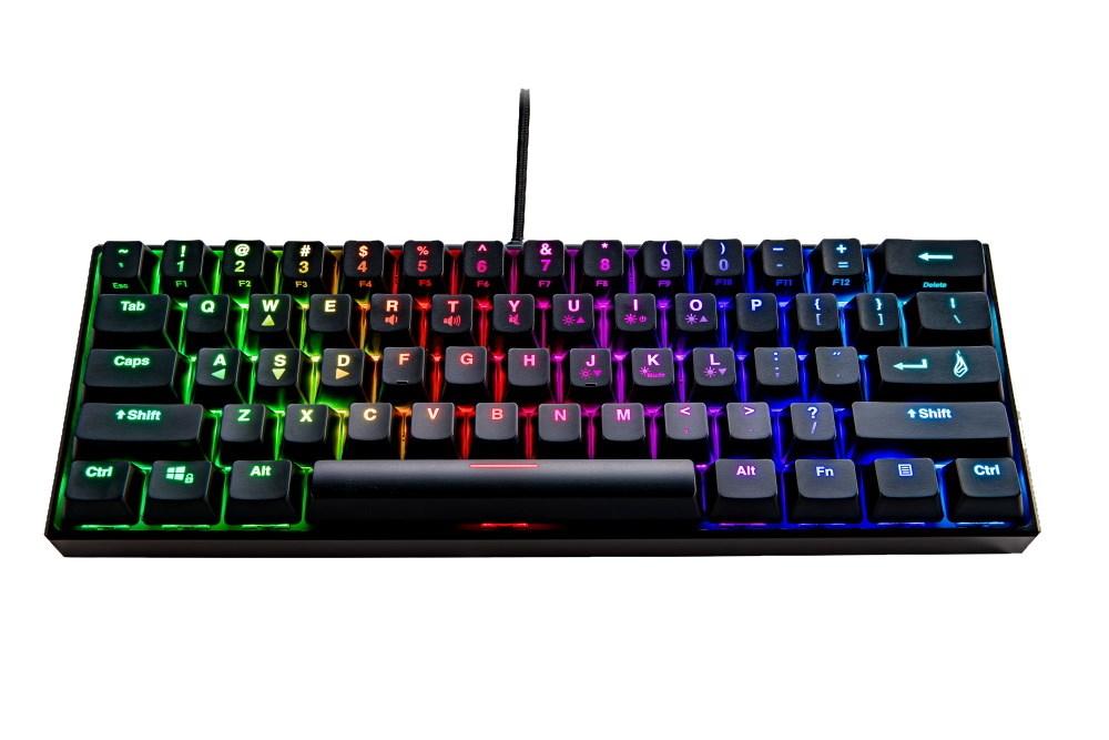 SureFire KingPin M1 mekanisk gaming-tastatur 60% - USB, RGB, US (QWERTY), sort billede