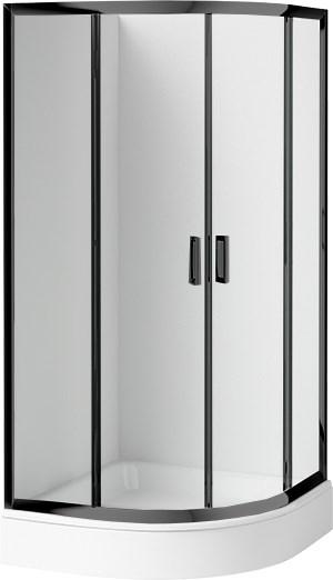 Deante KDDZN51K brusekabine med bund - halvrund 90×90 cm billede