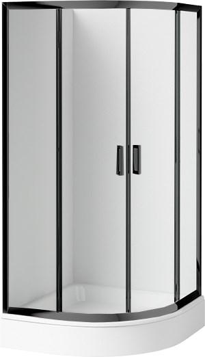 Deante KDDZN52K brusekabine med brusekar - halvrund 80×80 cm billede