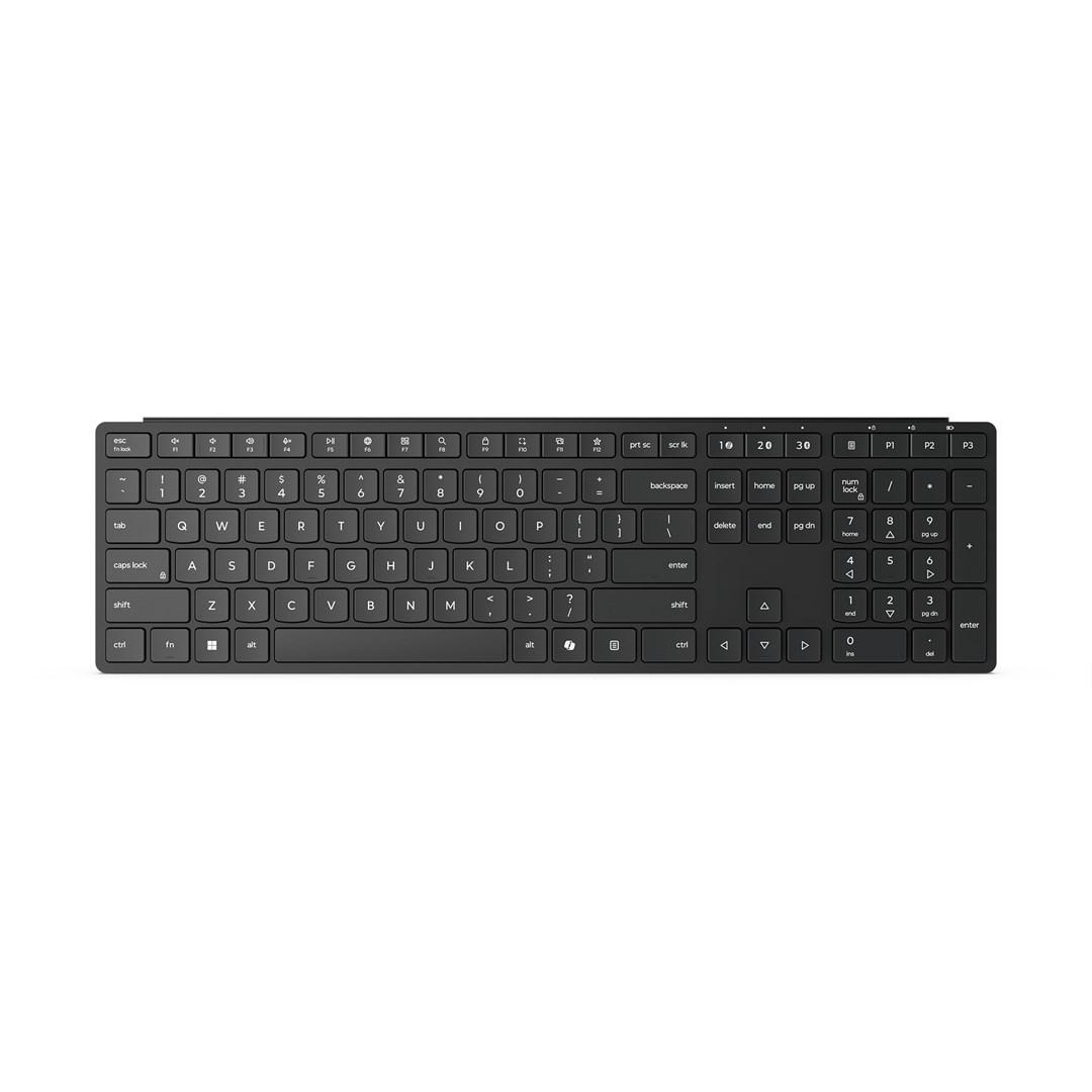 Lenovo Wireless Multi‑Mode Pro 6000 tastatur - RF + Bluetooth, QWERTY US, sort billede