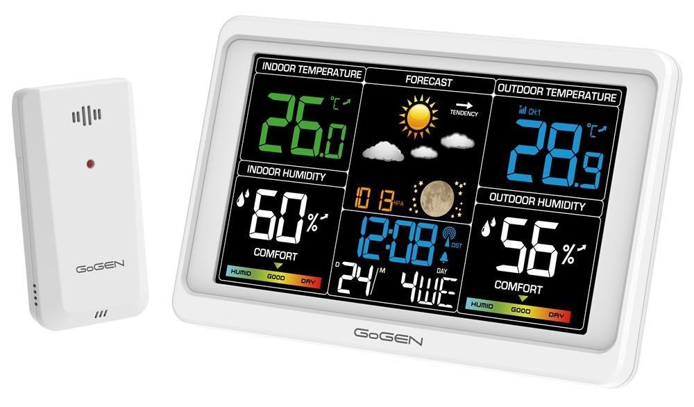 GoGEN ME3350W vejrstation med trådløs sensor billede