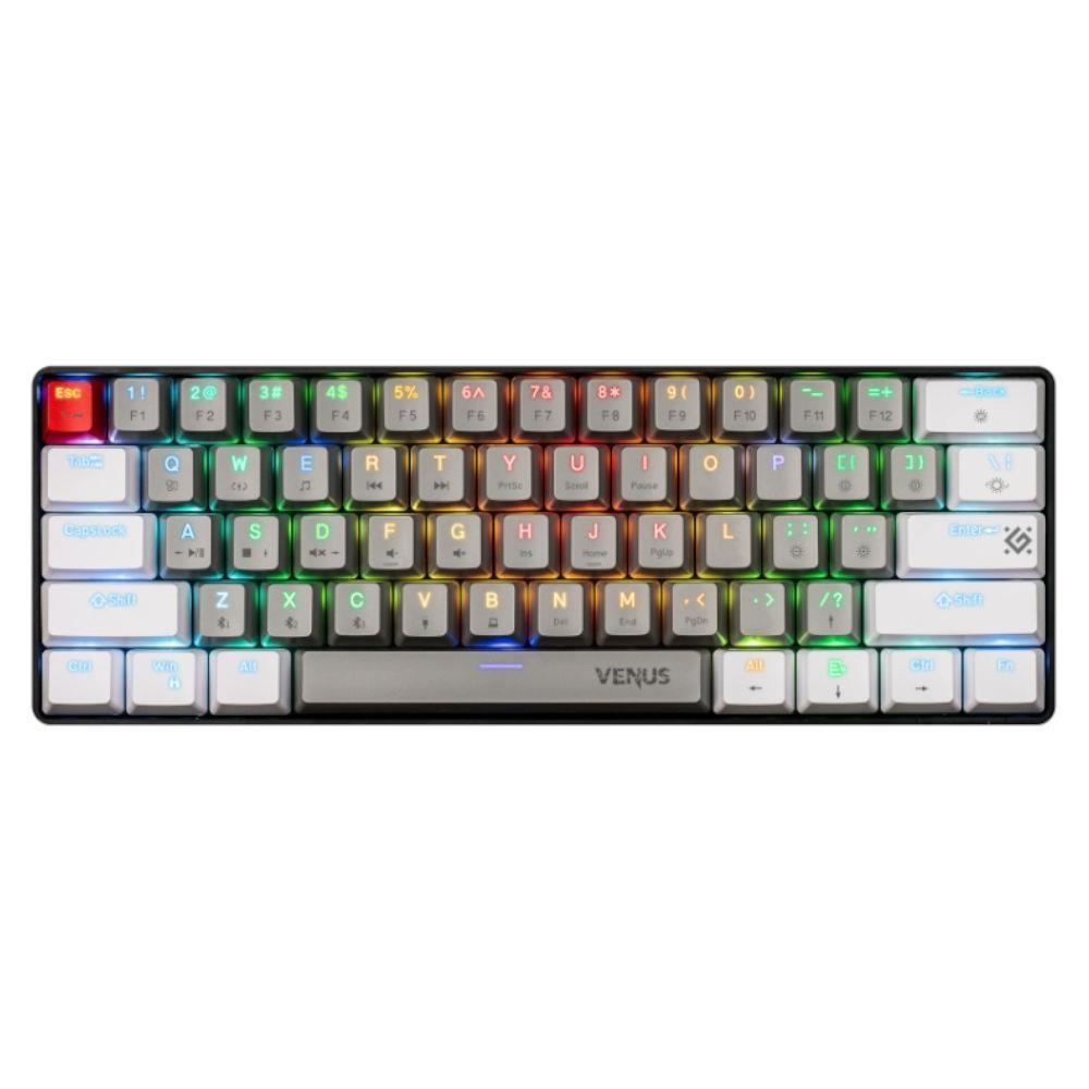 Defender Venus GK-415 trådløst mekanisk gaming-tastatur - Bluetooth, 2,4 GHz og kabel, RGB, Outemu Red billede