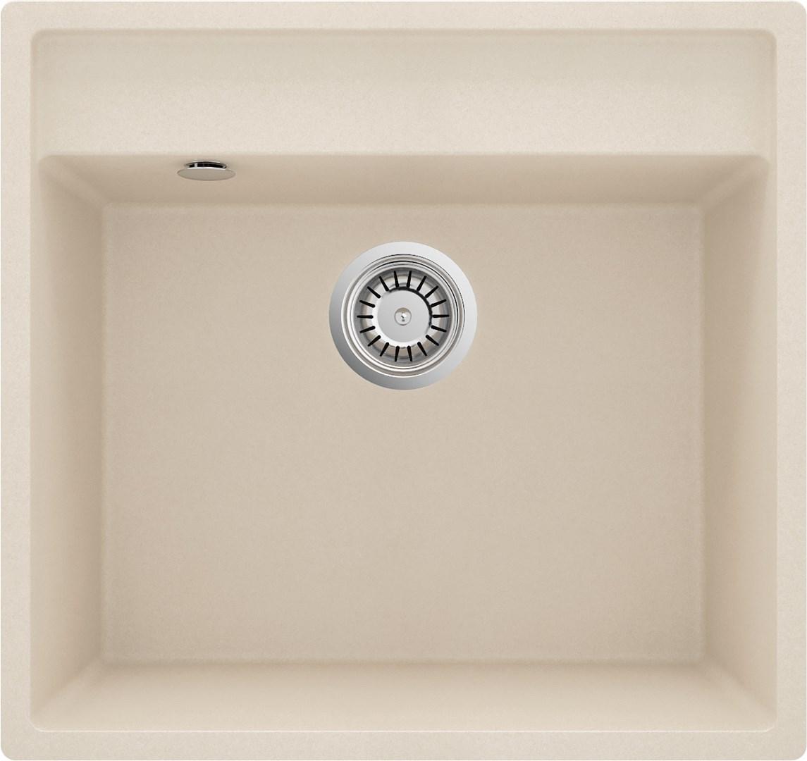 Deante ZLM-510A granit køkkenvask - 1 kumme, beige billede