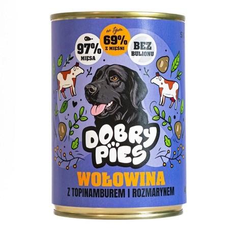 Dobry Pies vådfoder til hund - Oksekød med jordskok og rosmarin, 400 g billede