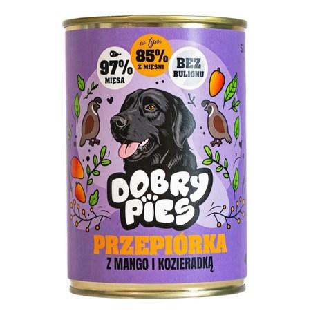 Dobry Pies vådfoder til hund - Vagtel med jordskok og rosmarin, 400 g billede