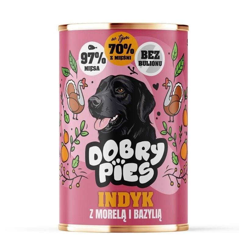 Dobry Pies vådfoder til hund - Kalkun med abrikos og basilikum, 400 g billede