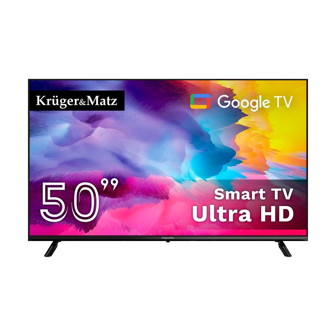 Kruger & Matz 50" UHD Smart TV med Google TV - DVB‑T2/T/C, H.265/HEVC billede