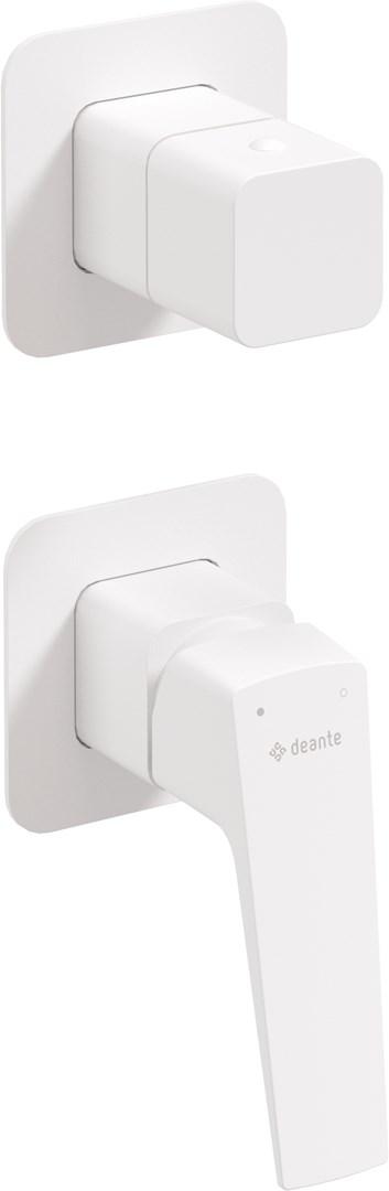 deante BQL A44P indbygnings-brusearmatur med omskifter - hvid billede
