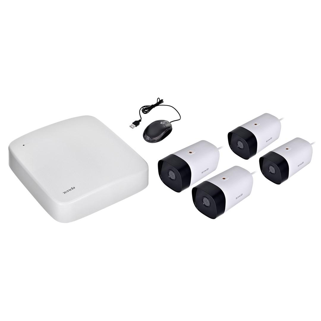 Tenda K4P-4TR overvågningssæt med 4 kameraer - 4 MP PoE NVR billede