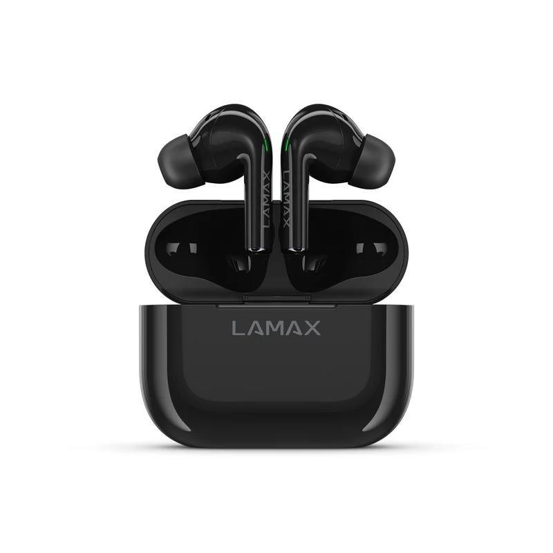 LAMAX Clips1 ANC trådløse høretelefoner - Bluetooth 5.3, BeatBass, sort billede