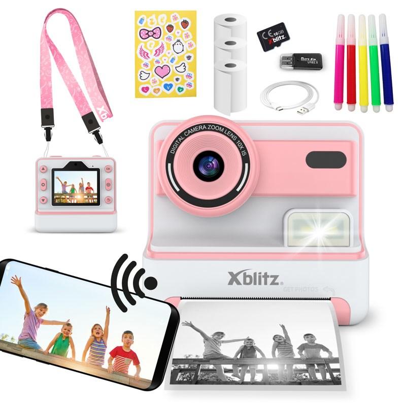 Xblitz Flash Pink - instantkamera til børn med termisk printer billede