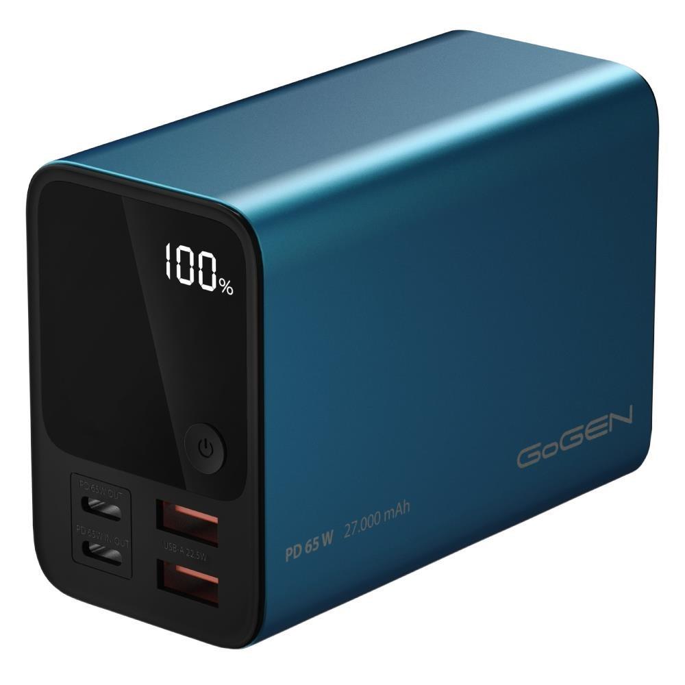 GoGEN PB270001BL powerbank 27.000 mAh - blå, PD 65 W billede