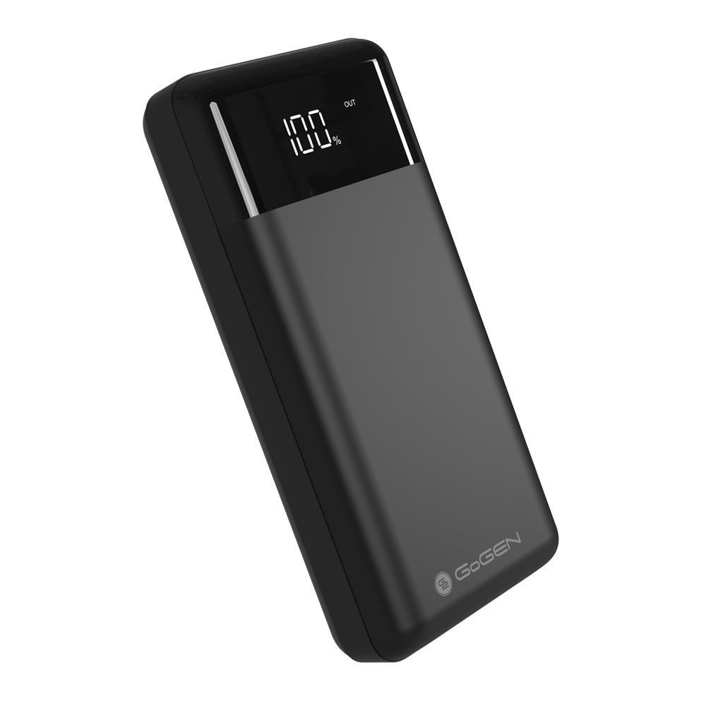 GoGen PB300001B powerbank 30.000 mAh - sort billede