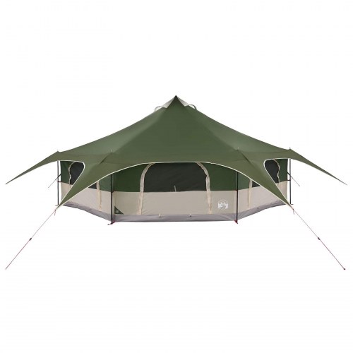 Familietelt Grøn 18-Personer 185T Polyester med PU Coating
