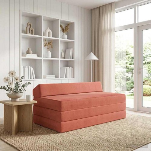 Samlebar Sofa Seng Rød orange 120 x 60 x 49 cm Stof