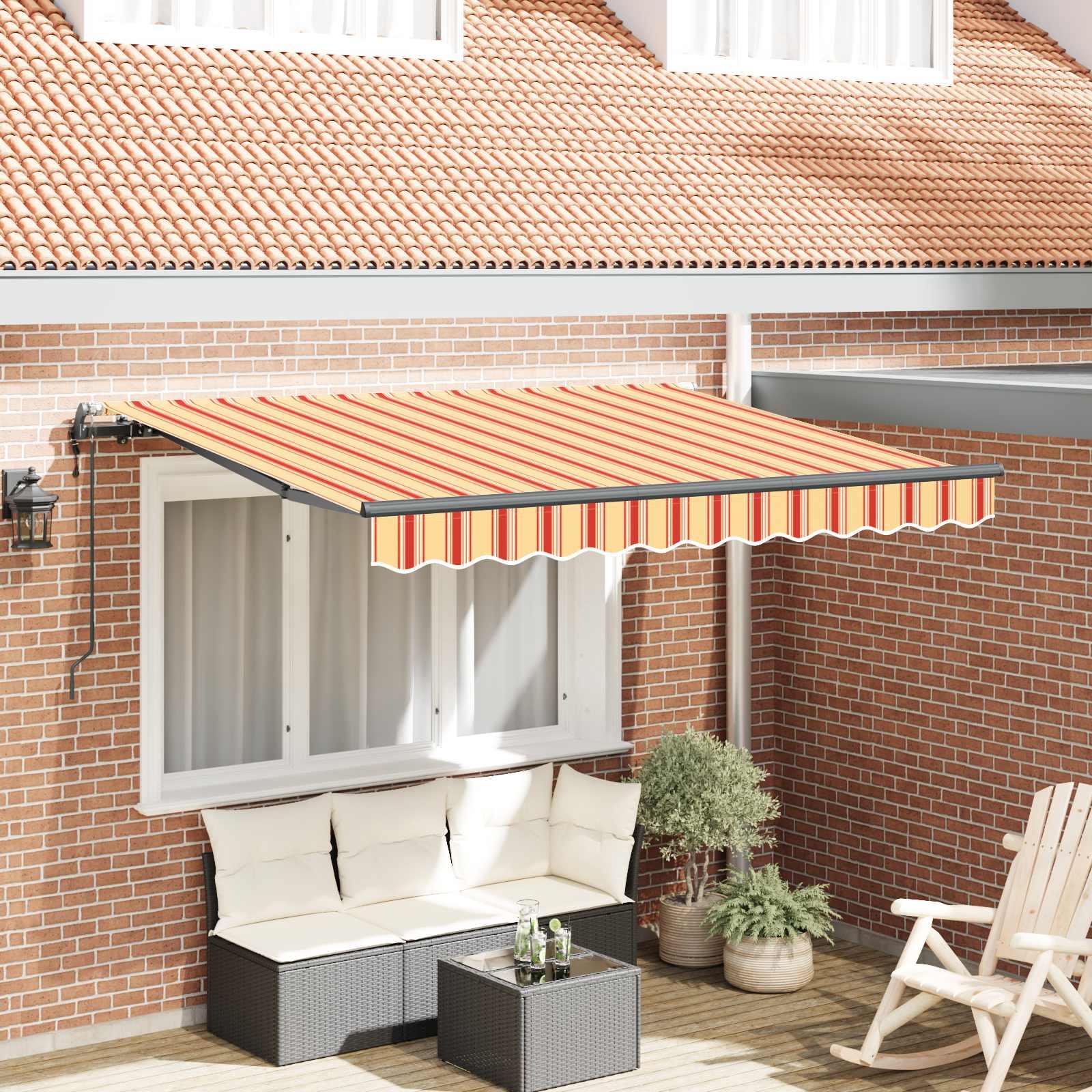 Udtrækkelig Markise Gul 300 x 200 cm Stof