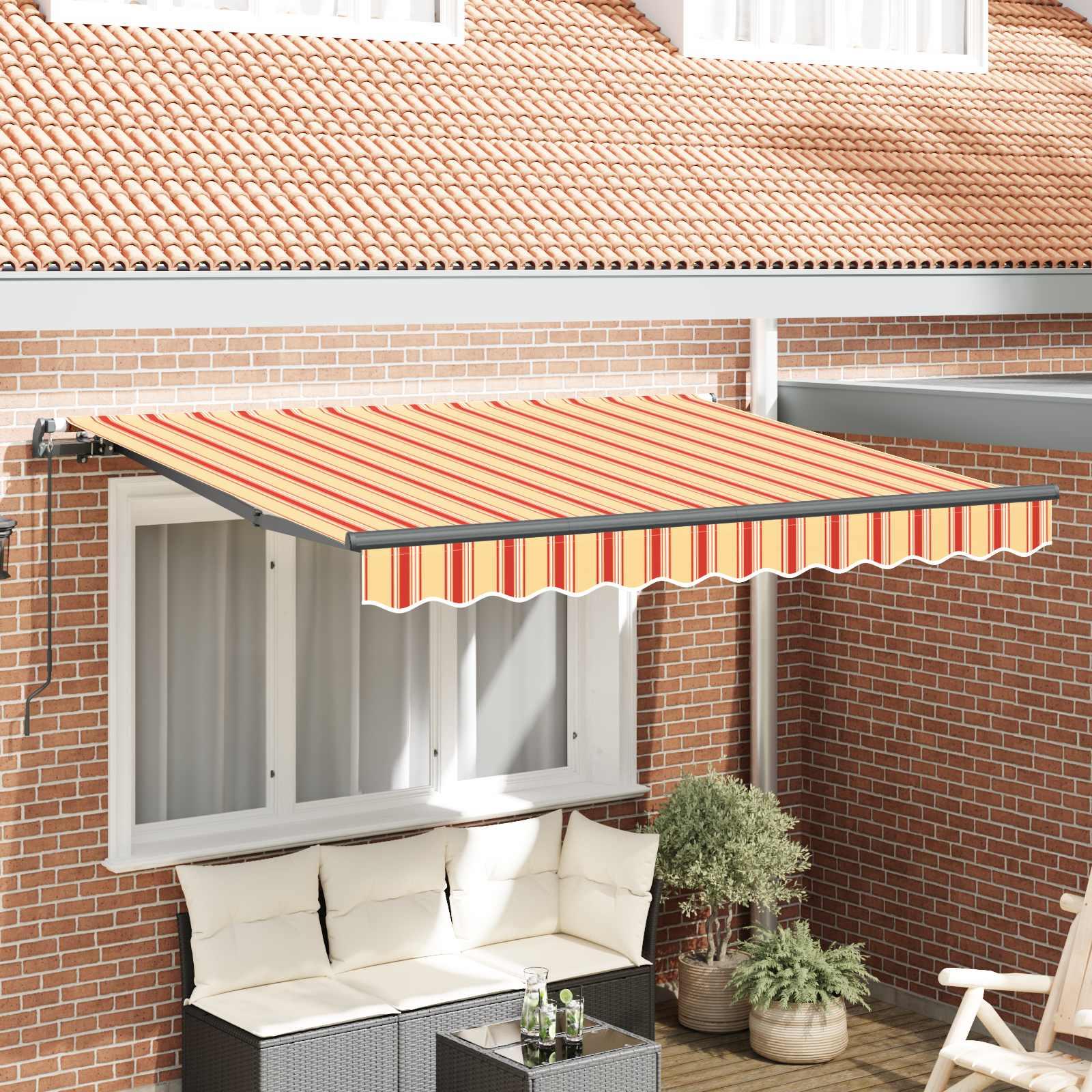 Udtrækkelig Markise Gul 300 x 200 cm Stof