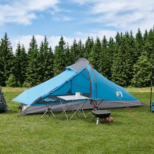 Backpacking Telt Blå 2-personers 185T Polyester med PU Coating