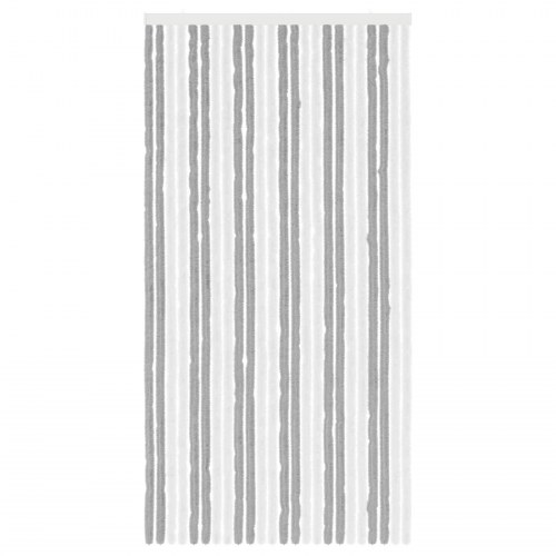 Insektgardin i chenille Grå og Hvid 100 x 200 cm 100% PP