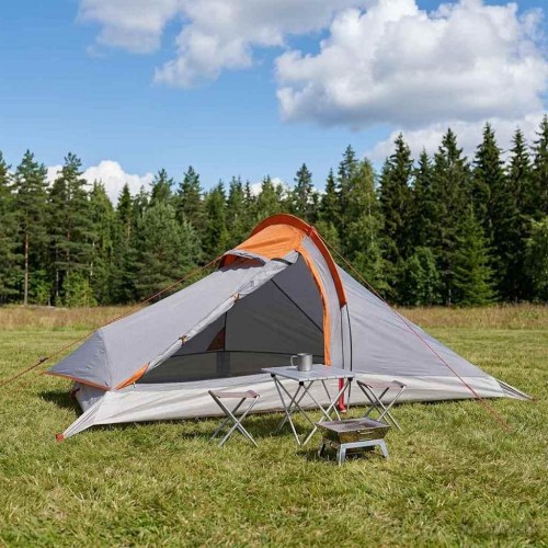 Backpacking Telt Grå og orange 4-personers