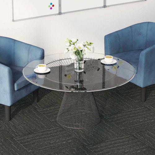 Tæppeflise Stribet Lys Grøn 50 x 50 cm 4 stk PP og Bitumen