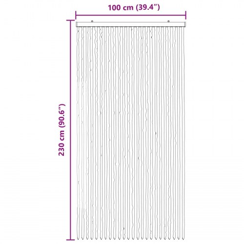 Insektgardin i chenille Brun og Beige 100 x 230 cm 100% PP