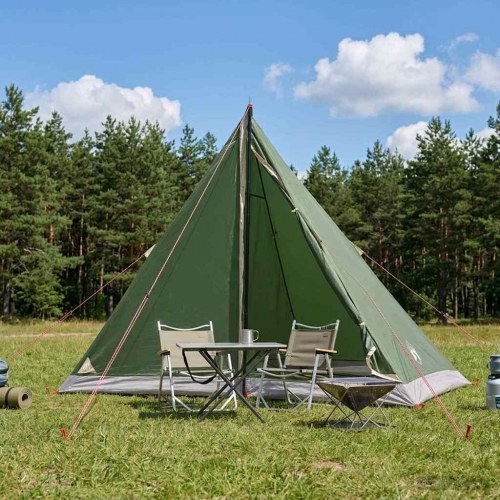 Backpacking Telt Grøn 2-personers 185T Polyester med PU Coating