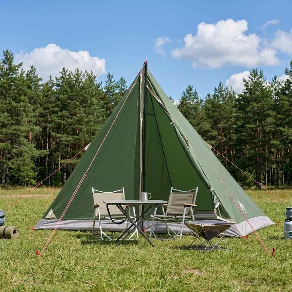 Backpacking Telt Grøn 2-personers 185T Polyester med PU Coating