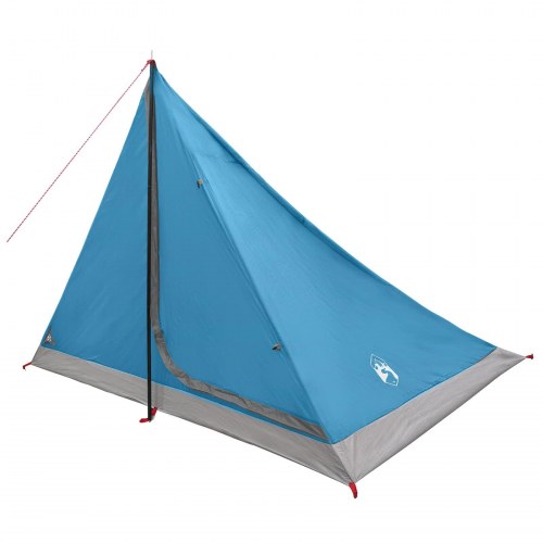 Backpacking Telt Blå 4-personers 185T Polyester med PU Coating