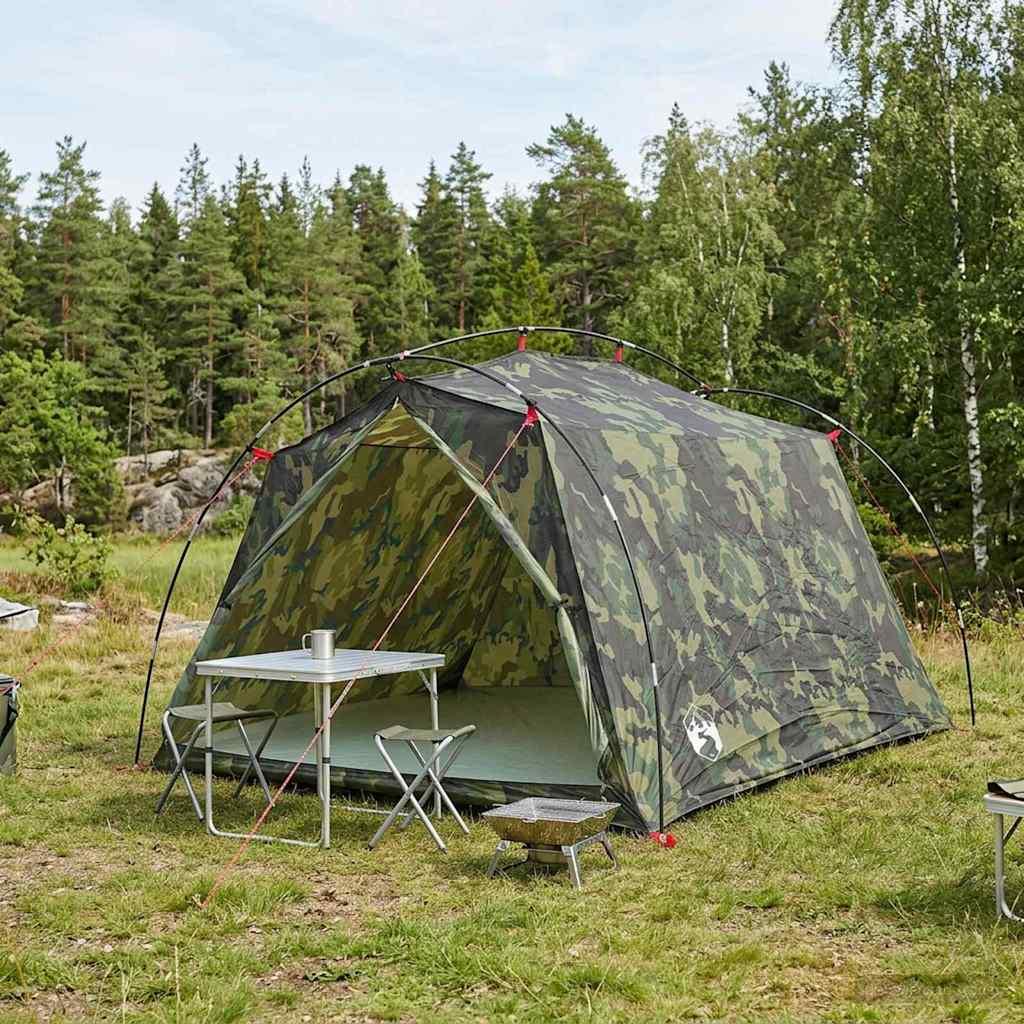 Tunneltelt Camouflage 2-personers 185T Polyester med PU Coating billede