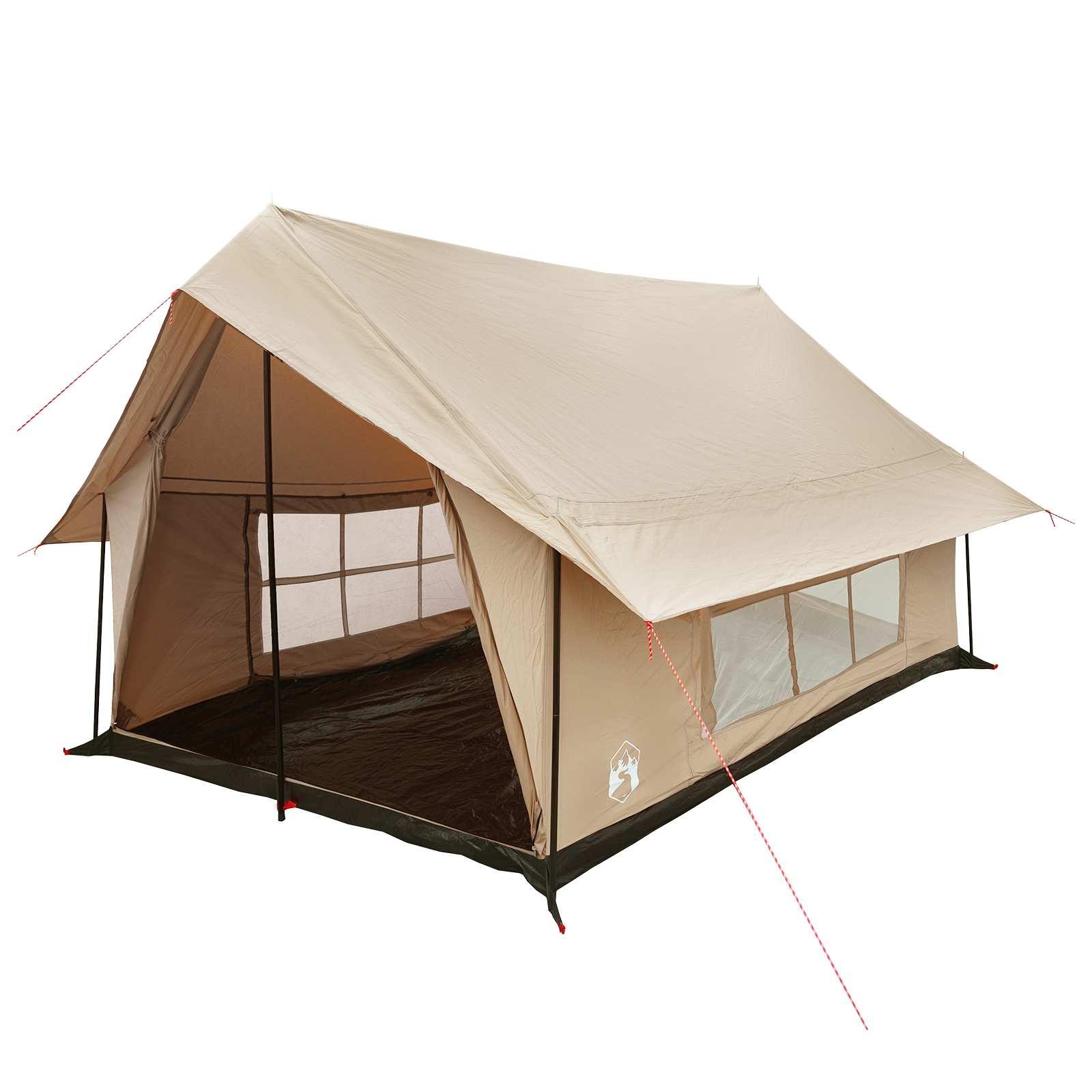 Hyttetelt Cremefarvet 340 x 246 x 210 cm Polybomuld billede