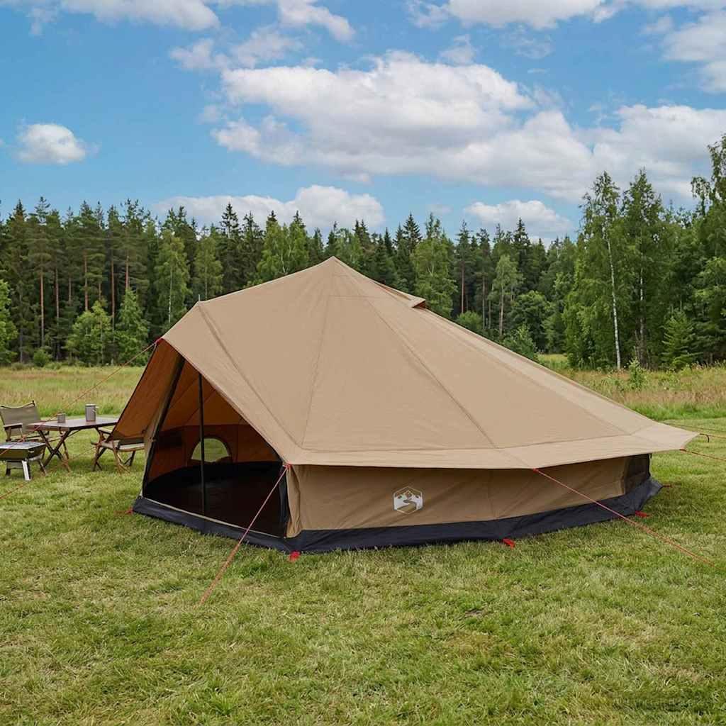 Familietelt Brun 12-person Polybomuld billede